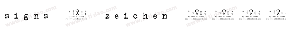 signs - zeichen 2.0字体转换